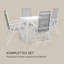 Square Glass Extendable Outdoor Dining Table - 90 cm W 90 cm D-45186501
