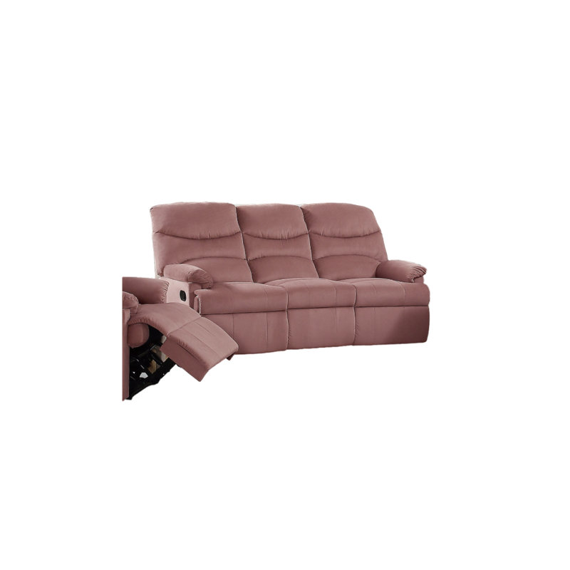 Canapé inclinable manuel luxueux en velours 3 places