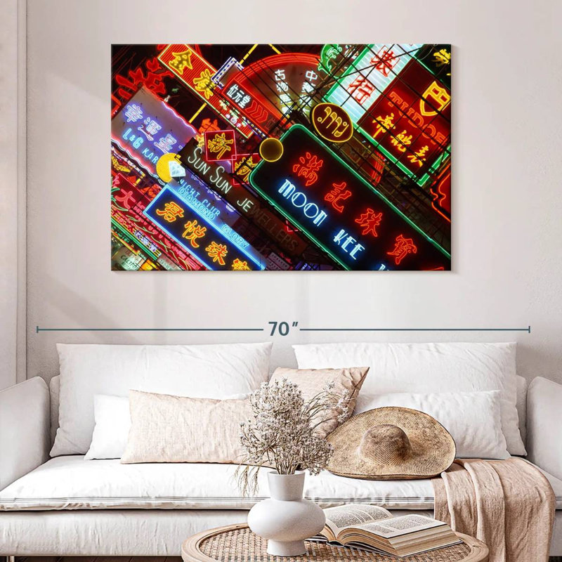 Tergel Kowloon Neon Lights, 32" H x 48" W