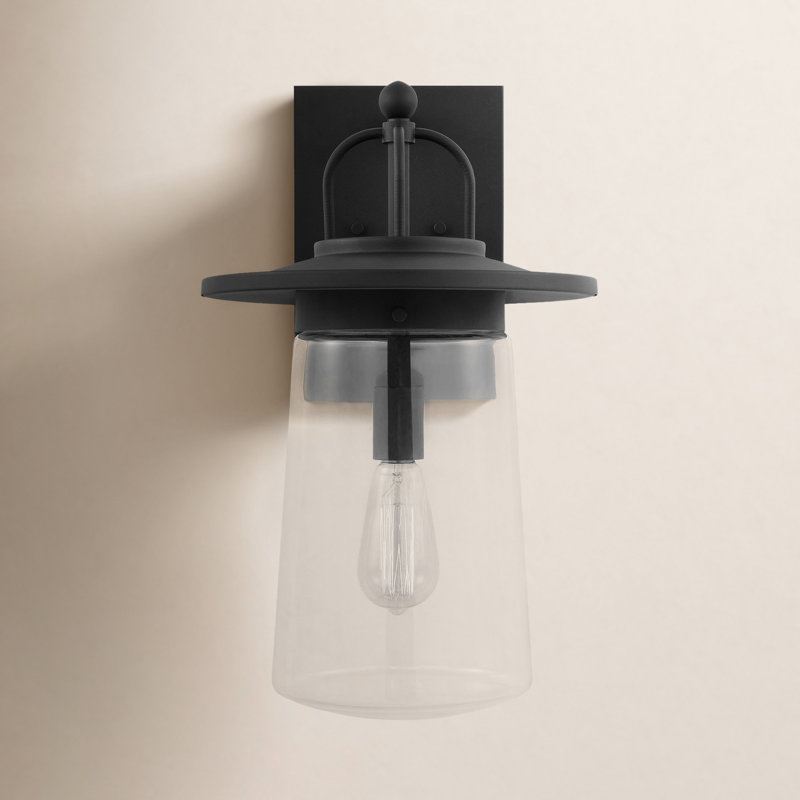 Mansoor Wall Light, Black, 18.63" H x 10" W x 10" D