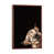 Toile avec cadre en bois brun classique