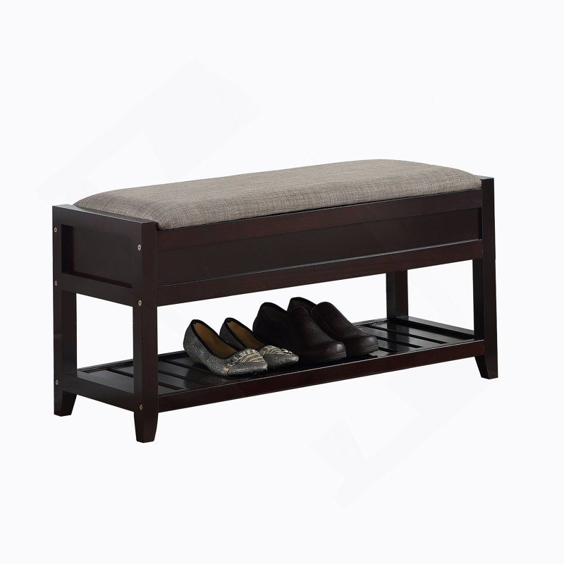 Banc avec rangement pour chaussures, espresso