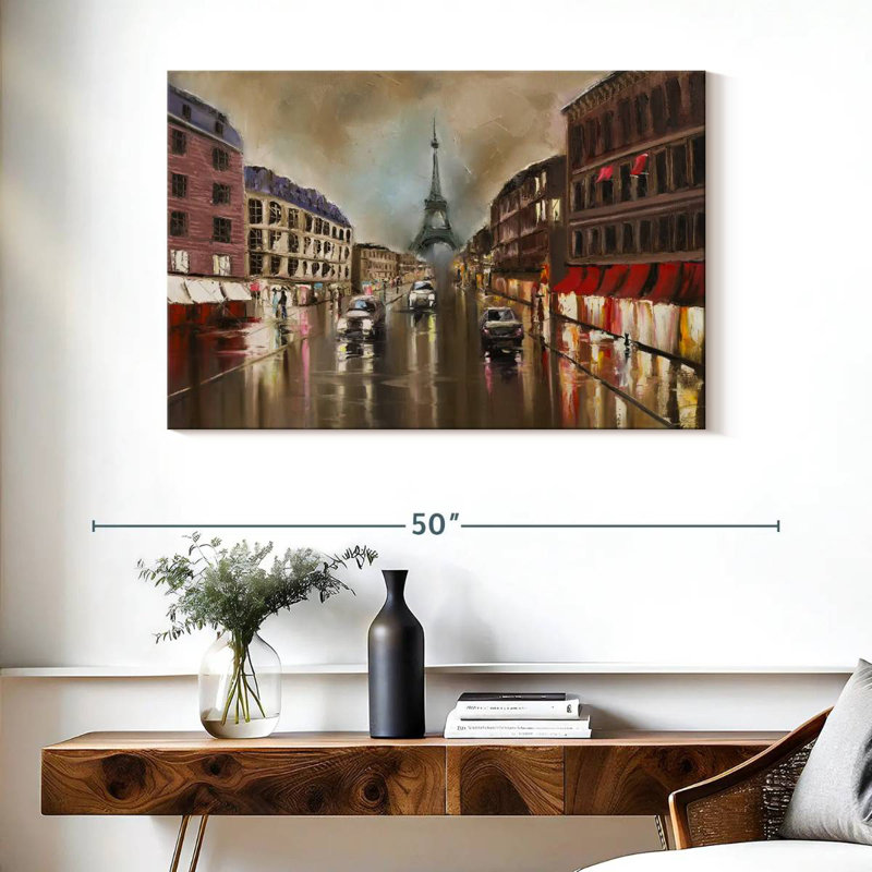 Sireci Paris At Night, 26" H x 39" W