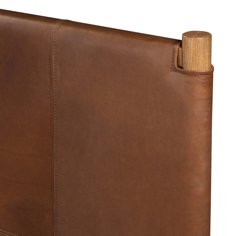 Salado Leather Solid Wood Bed, California King, Heirloom Sienna