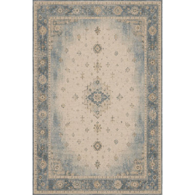 Tapis chenille Blue Classic Medallion, couloir
