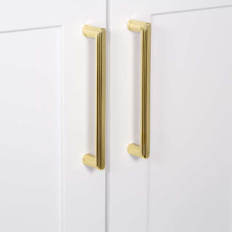 Bar / Handle Pull, Polished Brass, 6"