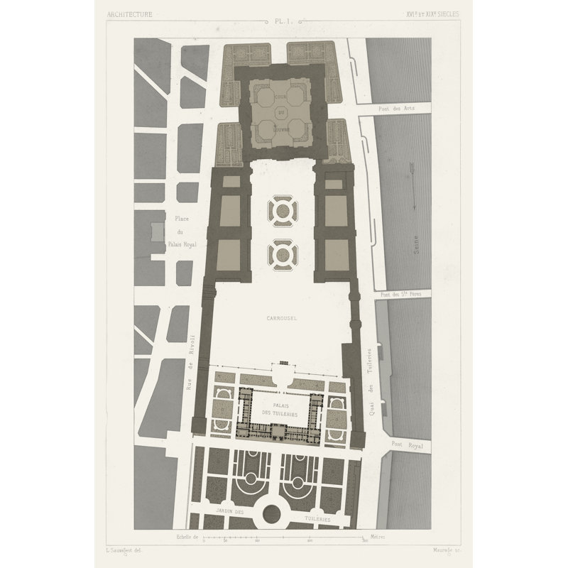 Palais Des Tuileries, Paris II - Painting, 46 cm H x 30 cm W, Wrapped Canvas