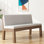 Banc rembourré en coton et lin Patrickson