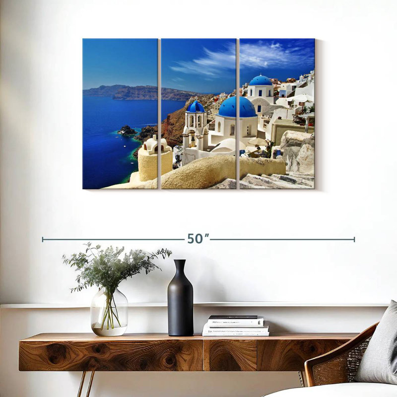 Kavia Santorini Cliffside Caldera, H 24 po x l 38 po