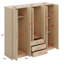 Rangement pour garde-robe en bois à 6 portes avec 6 grands tiroirs-1353988660