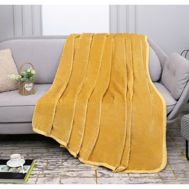 Cody Throw, W150cm x L200cm, Mustard