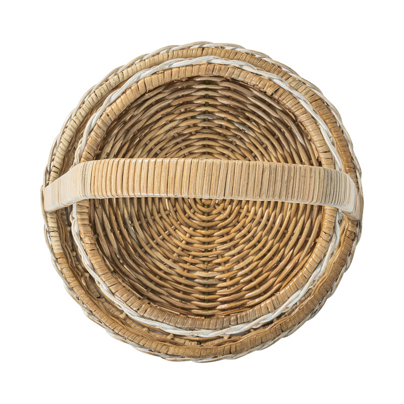 Provence Rattan Two Tiered Server - Whitewash/Natural