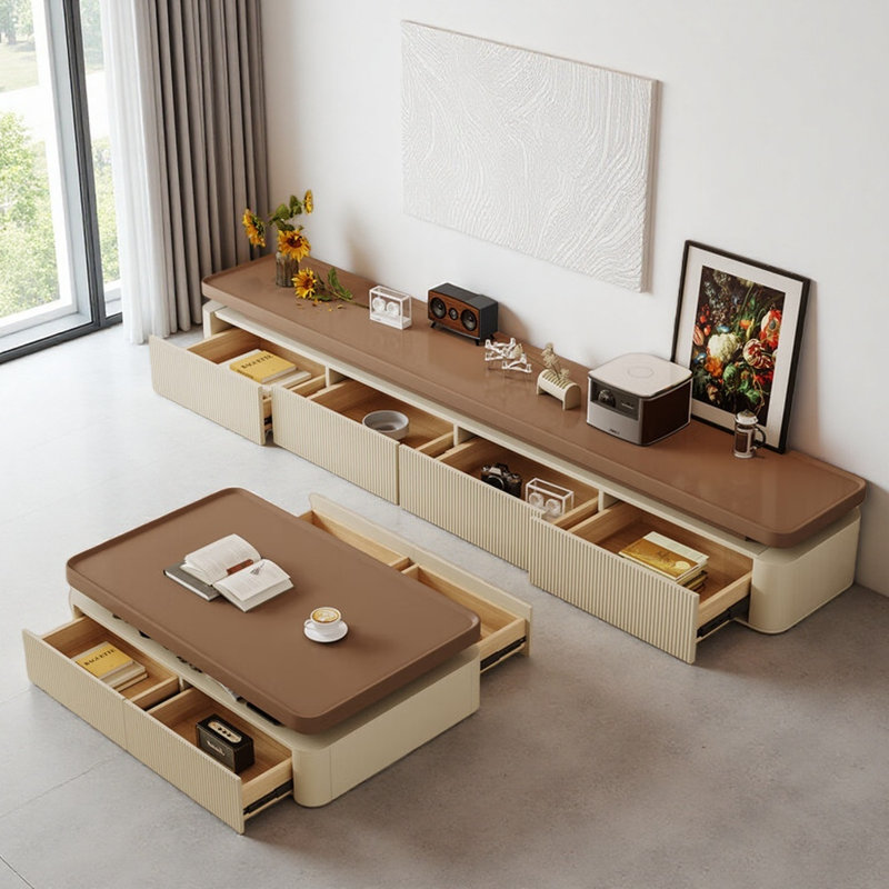Modern and Simple Cream Style TV Cabinet