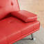 Canapé-lit pliant double en cuir rouge 67 pouces avec table basse pour bureau-1419146402