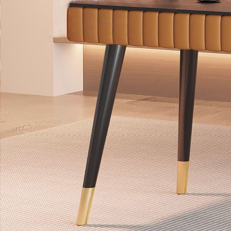 Bureau moderne moderne, H 29,53 po x l 55,12 po x P 23,62 po, Black; Gold; Orange