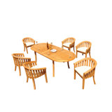 Mancheer Outdoor 7 - Piece Teak Dining Set