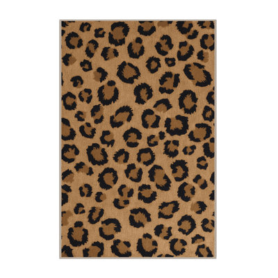 Washable African Leopard Big Cats Area Rug