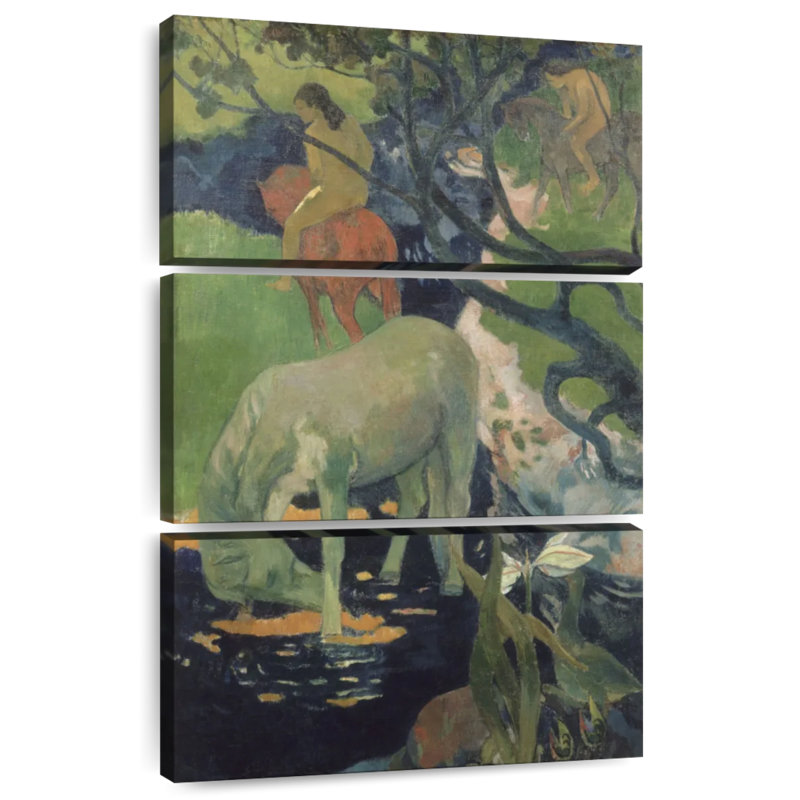 Brampt le cheval blanc, H 32 po x l 20 po