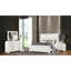 Style moderne, 2, table de chevet blanche, poignées en marbre bleu, ornements en cristal, tiroirs silencieux, armoire de chevet blanche, rangement spacieux,