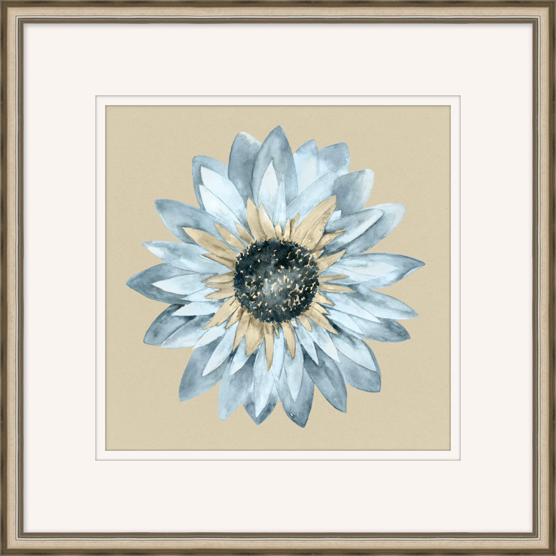 Marguerite 6 - Peinture encadrée sur papier