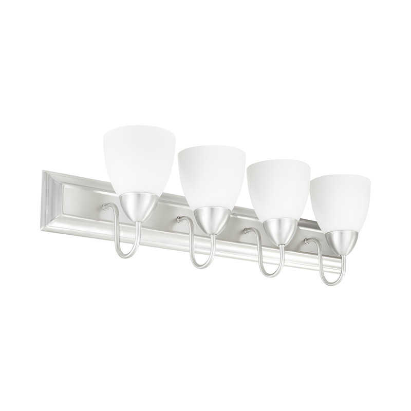 Appliquee à bras 4 lumières Billmont, Nickel satiné, H 26 po x l 8 po x P 6 po