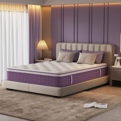 Modern Series 12" Medium Pillow Top Pocket Spring With Gel Memory Foam Hybrid Mattress In A Box
