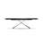 Extendable Glass Top Metal Base Dining Table