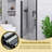 26 In. W X 68 In. H Reversible Pivot Semi-Frameless Shower Door In Matte Black Finish