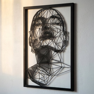 Abstract Face Metal Wall Art