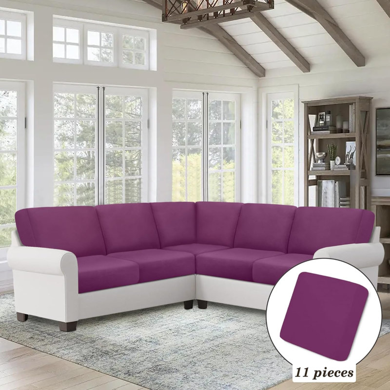 Housse pour canapé en tissu, Tissu mauve