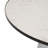 Round Coffee Table with White Marble Top and Glass Base, Living Room Table with Black Trim and Modern Design, 34"