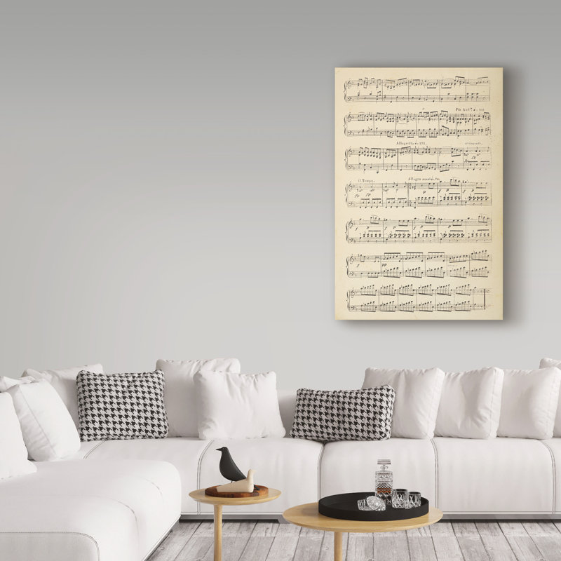 Notes de musique II - impression d'art graphique, H 32 po x l 22 po x P 2 po