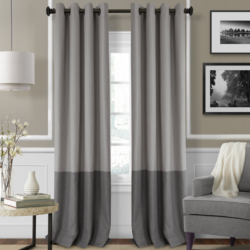 Vallejo Blackout Single Curtain Panel, Gray, 52"W x 84"L