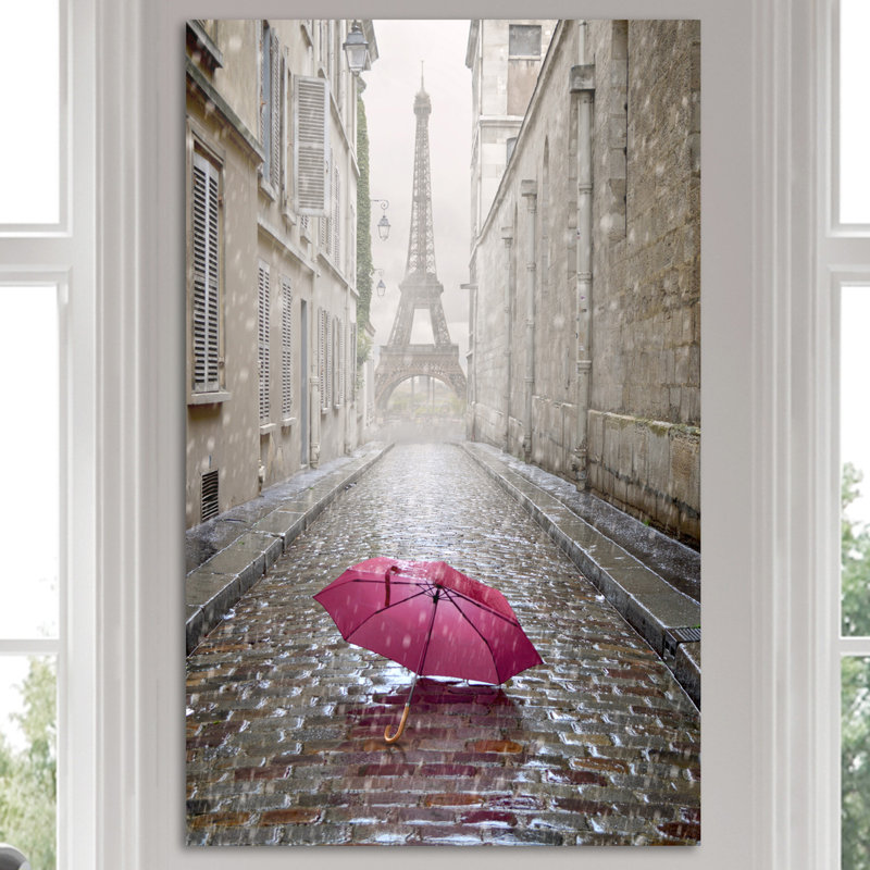 « parasol à paris », impression sur toile tendue, H 60 po x l 36 po x P 1,5 po