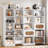 70.63"H x 35.4"W Bookcase With 2 Rattan Flip-Top Cabinets, 8-Cube Storage Shelves For Display And Organizing, Bookshelf For Living Room-747621629-747621626