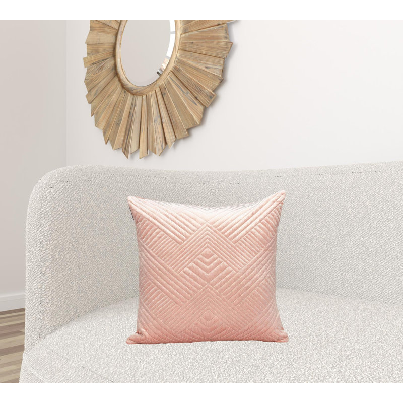  Coussin décoratif carré, Rose transitionnel matelassé