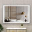 Miroir mural de salle de bain surdimensionné 60X40 pouces