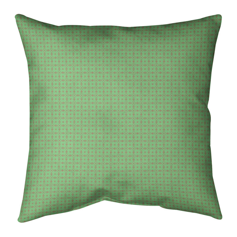 Housse de coussin Katelyn Elizabeth, 16 x 16, Pas de bourre, Vert / Rouge