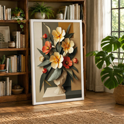 Pedestal Arrangement Botanical - Wrapped Canvas