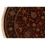 Tapis rond vin / brun / beige noué à la main de haute qualité