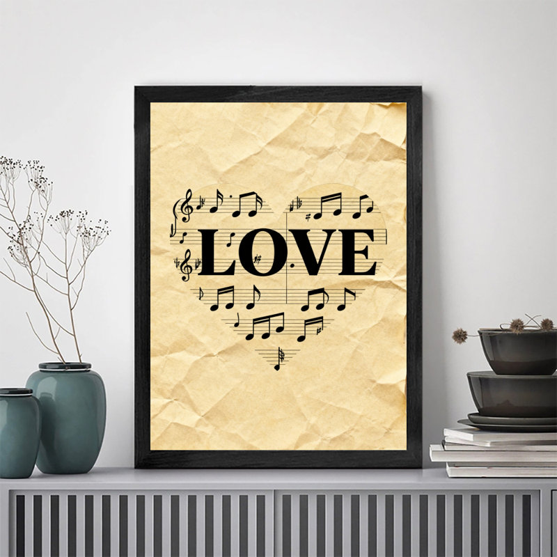 «Black Love», art mural rétro, talisman, H 17 po x l 13 po