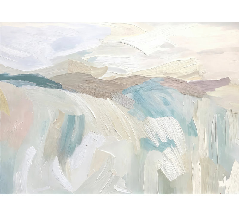Abstrait-paysage-6, estampe numérique sur toile tendue avec châssis, H 15 po x l 18 po