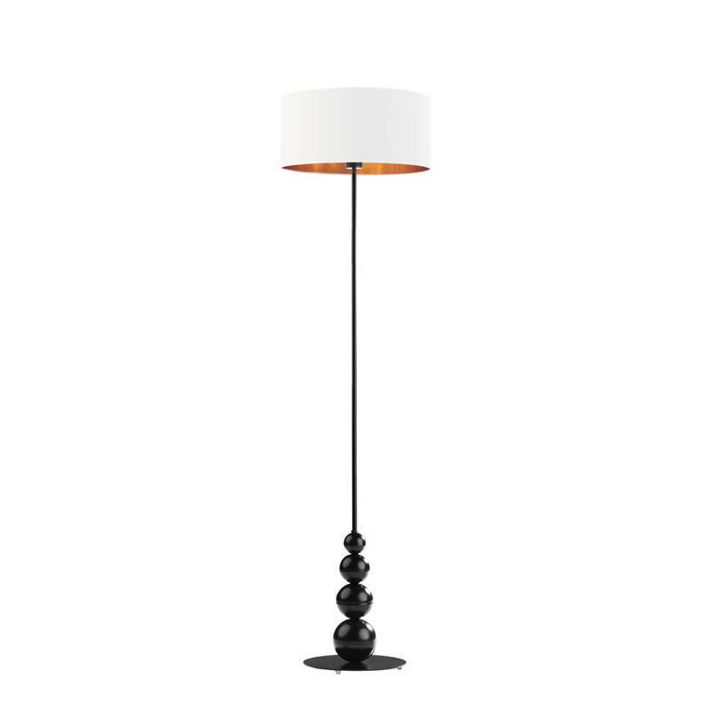 Cairns 166cm Traditional Floor Lamp, White, Black