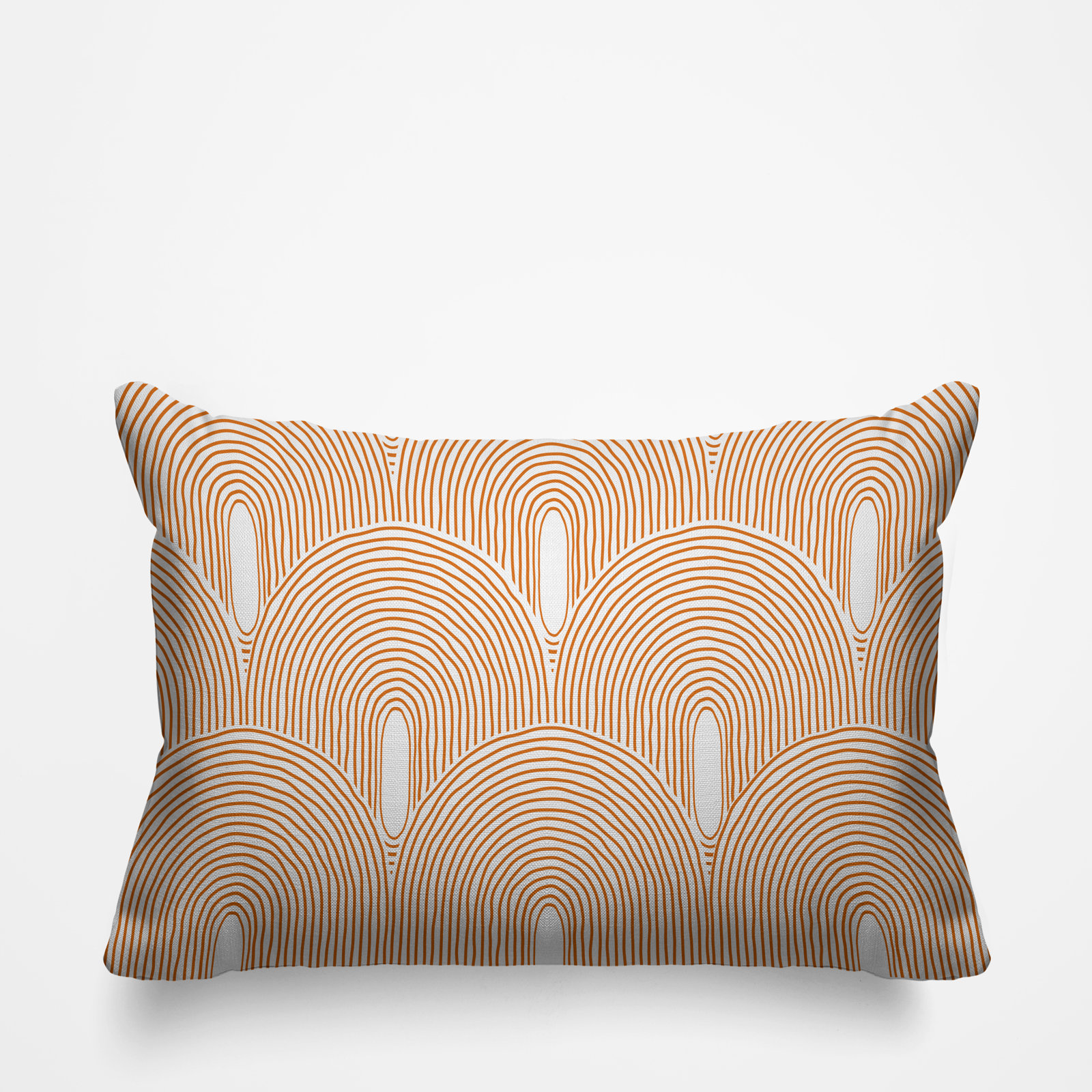 Limpo Starburst Indoor/Outdoor Throw Pillow, Orange, Rectangular, 18"H x 25"W