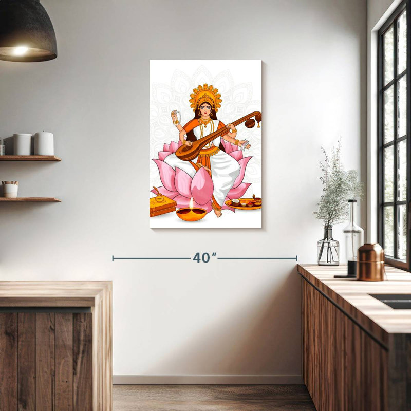 Adella Goddess Saraswati, 36" H x 24" W