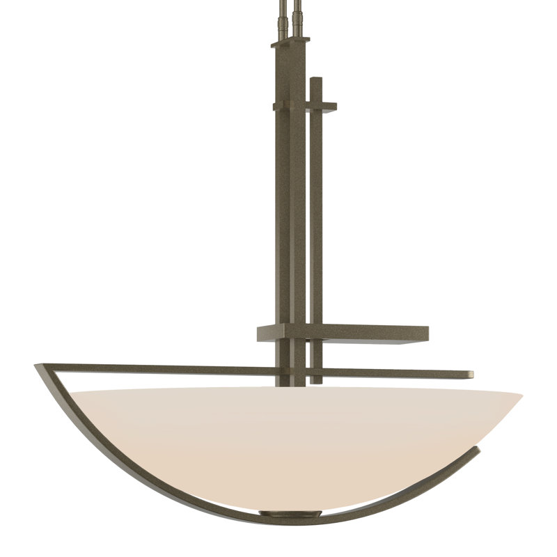 Ondrian 3 - Light Unique/Statement Bowl Pendant, Opal, Soft Gold