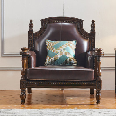 Medieval style luxury leather sofa.