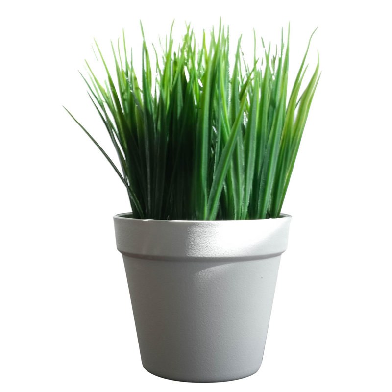 Artificial Potted Foliage Plants 22cm Faux Grass Plant in Pot Liner
