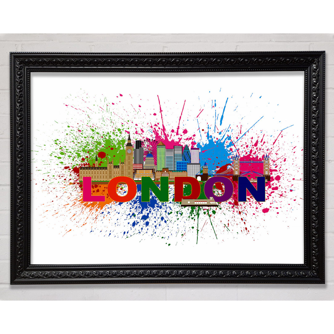 Regenbogen London Splash 3 - Druck