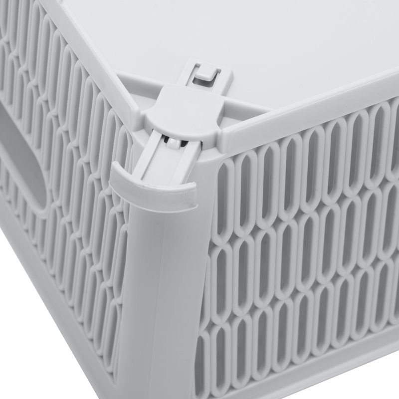 Ensemble de bacs en plastique Slide, Gris, H 4,72 po x l 9,06 po x P 11 po